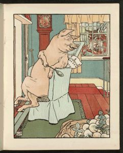 El Cerdito cocinando los nabos