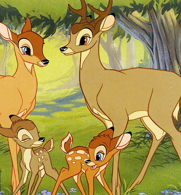 Bambi y Falina con sus hijos